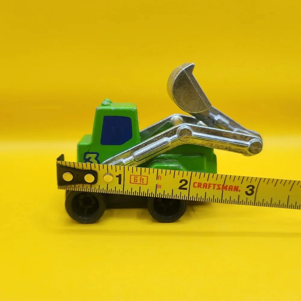 Vintage 1979 Mattel Diecast Backhoe Green Contruction Toy #1311